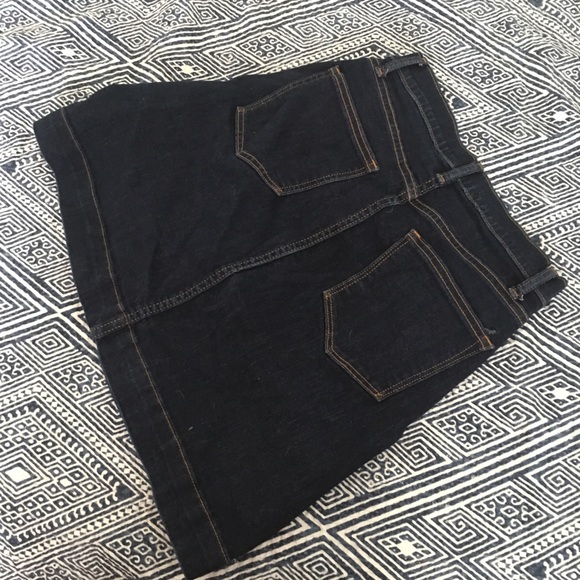 Button down stretch jean gap skirt - Picture 3 of 3